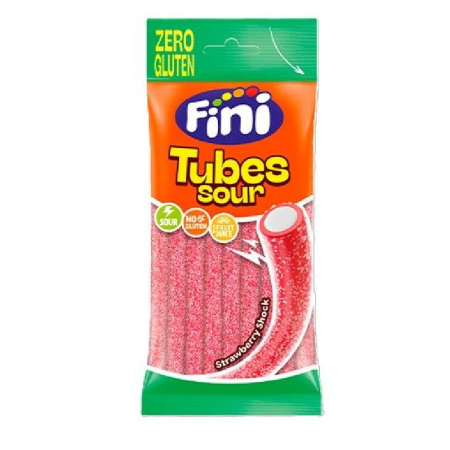 75g FINI TUBES SOUR STRAWBERRY ZERO GLUTEN