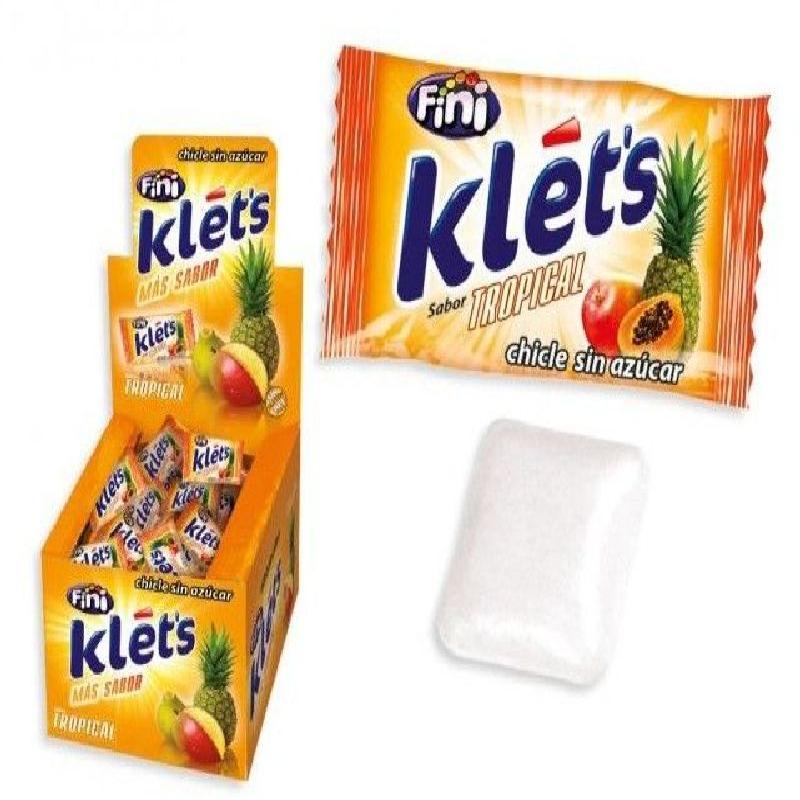 CHICLE S/A KLETS TROPICAL 200ud