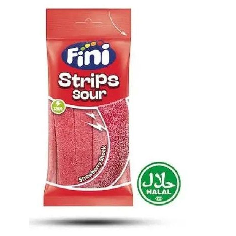 75g STRIPS SOUR STRAWBERRY