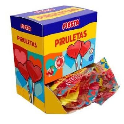 PIRULETA CORAZON CEREZA FIESTA 20ud