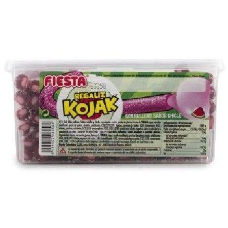 REGALIZ KOJAK RELLENO SANDÍA Y CHICLE 60U FIESTA