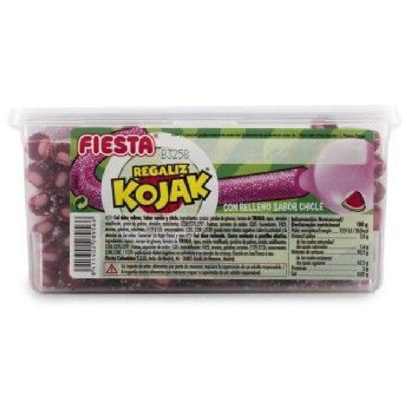REGALIZ KOJAK RELLENO SANDÍA Y CHICLE 60U FIESTA