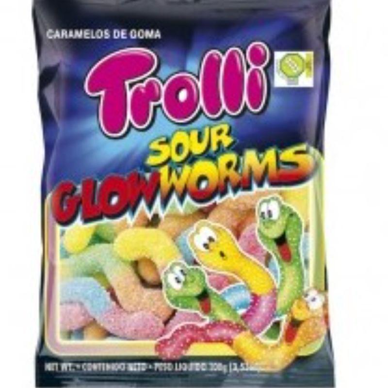 100g HALAL SOUR GLOWWORMS TROLLI