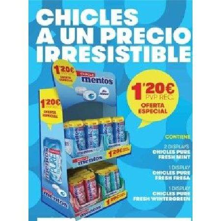 PACK GUM MENTOS 4 SABORES 10u 1,2€