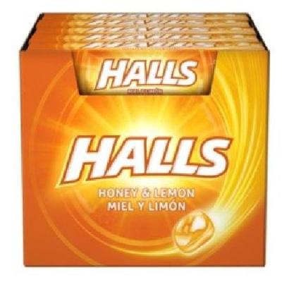 CAR.STICK HALLS MIEL-LIMON 20ud