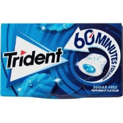 TRIDENT 60 MIN.PEPPERMINT 16 UDS