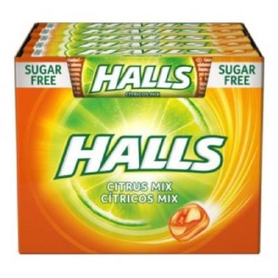 CARAMELOS STICK HALLS CITRUS MIX S/A 20ud M-1.0