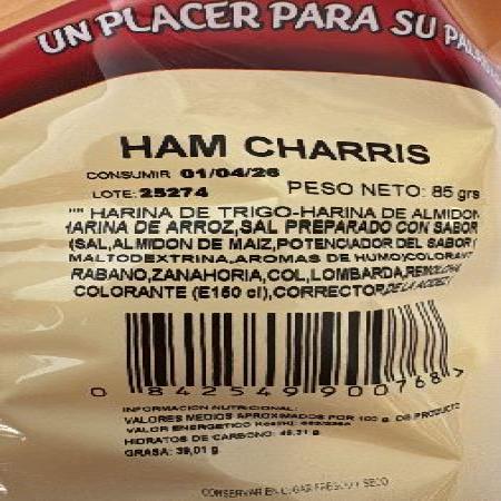 CAPRICHOS HAM CHARRIS  85g SNACKS 2