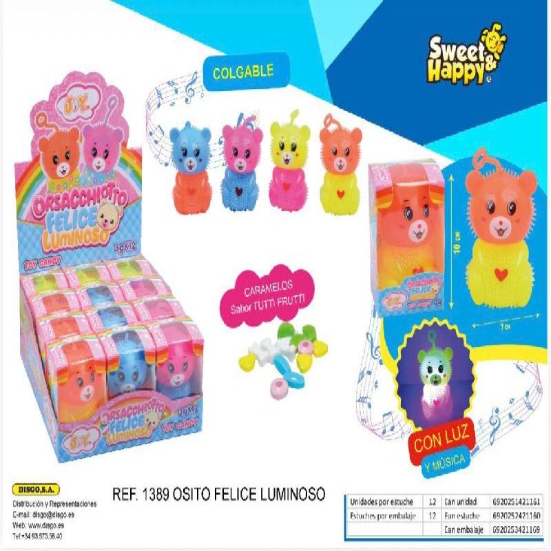 OSITO PELUCHE LUZ 12ud