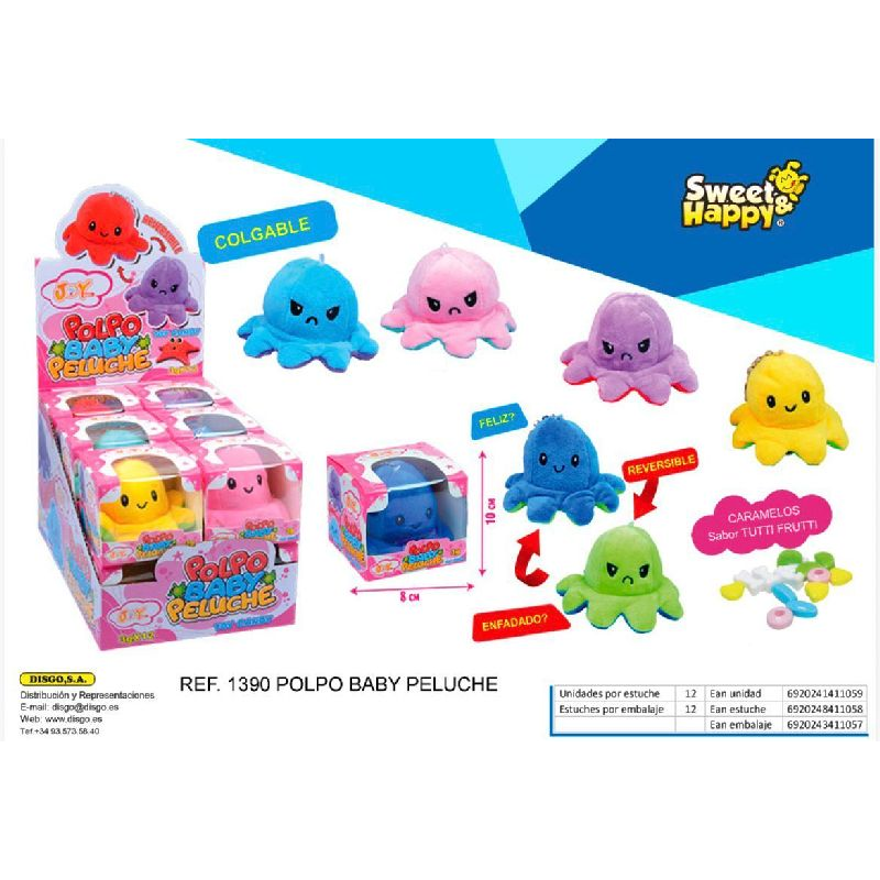 PULPO BABY PELUCHE 12 ud