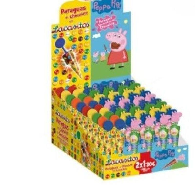 PARAGUAS PEPPA PIG CHOCO 40ud