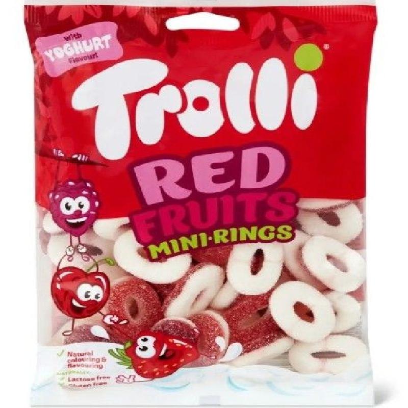 16x100 RED FRUIT MINI RINGS TROLLI
