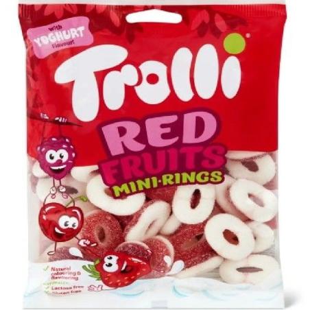 16x100 RED FRUIT MINI RINGS TROLLI