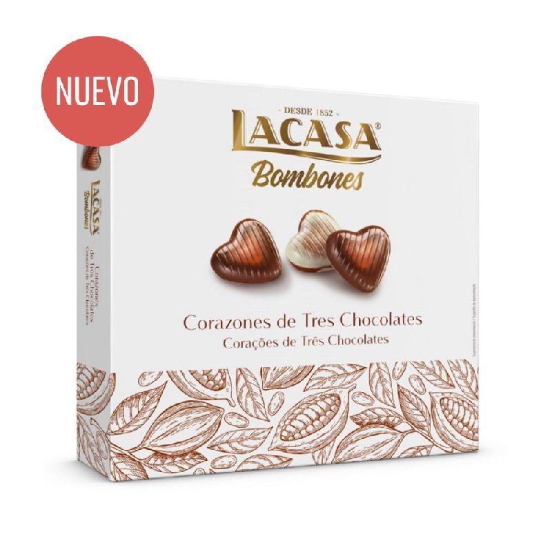 LACASA BOMBONES CORAZONES 3 CHOCO 200g