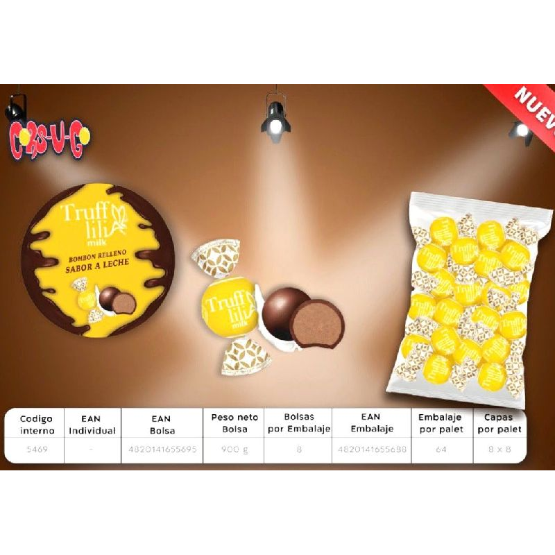 BOMBON SABOR LECHE RELLENO 1kg