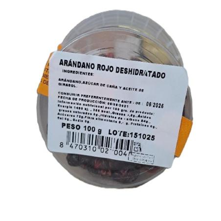 TARRINA ARANDANO ROJO DESHIDRATADO 100g