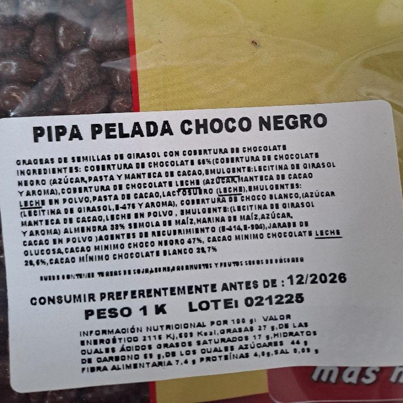 B/1kg  PIPAS CHOCO NEGRO