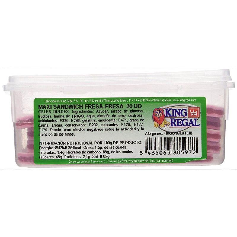 REGALIZ MAXI SANDW. FRESA 30ud K.REGAL
