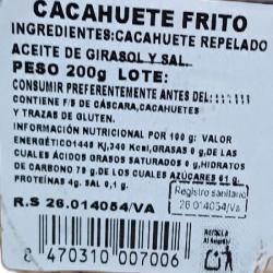 TARRINA CACAHUETE FRITO 200g 2