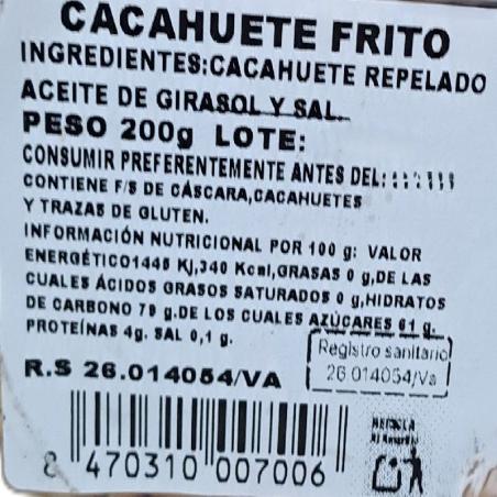 TARRINA CACAHUETE FRITO 200g