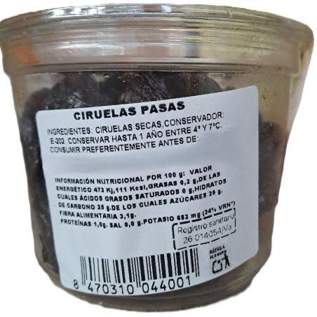 TARRINA CIRUELAS PASAS 350g 30/40