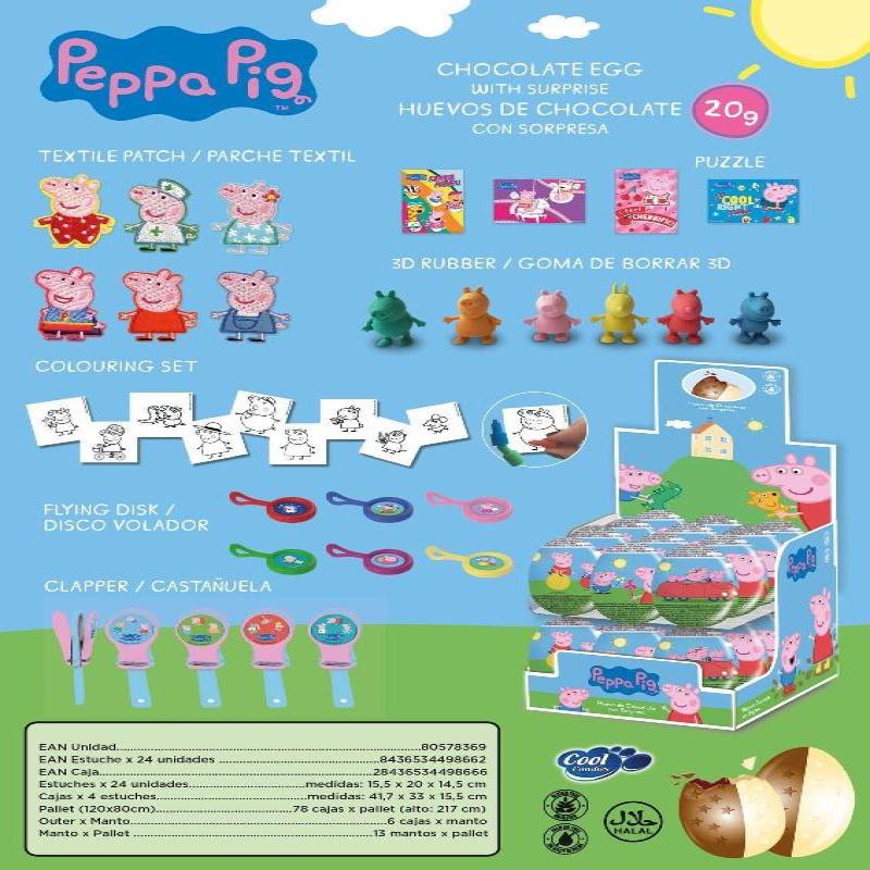 HUEVOS CHOCO PEPPA PIG 24u