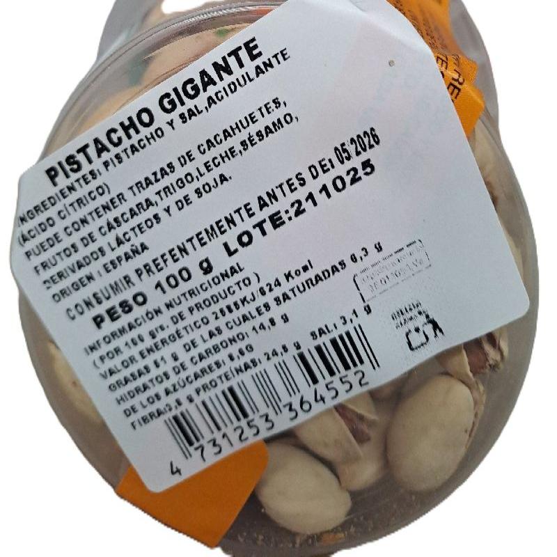 TARRINA PISTACHOS 100g