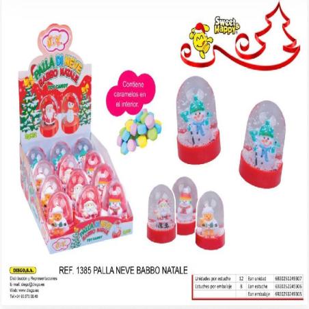 BOLA DE NIEVE DE NAVIDAD 12 ud